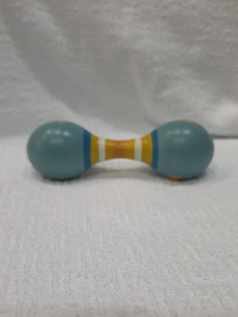 ☆ Moulin Roty - Le Voyage D'olga Blue Double Maracas Wooden Baby Rattle ☆